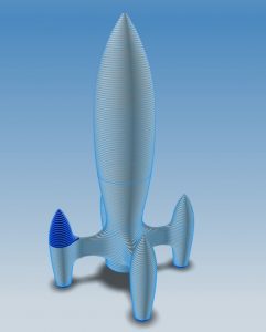 A rocket made in 123D.